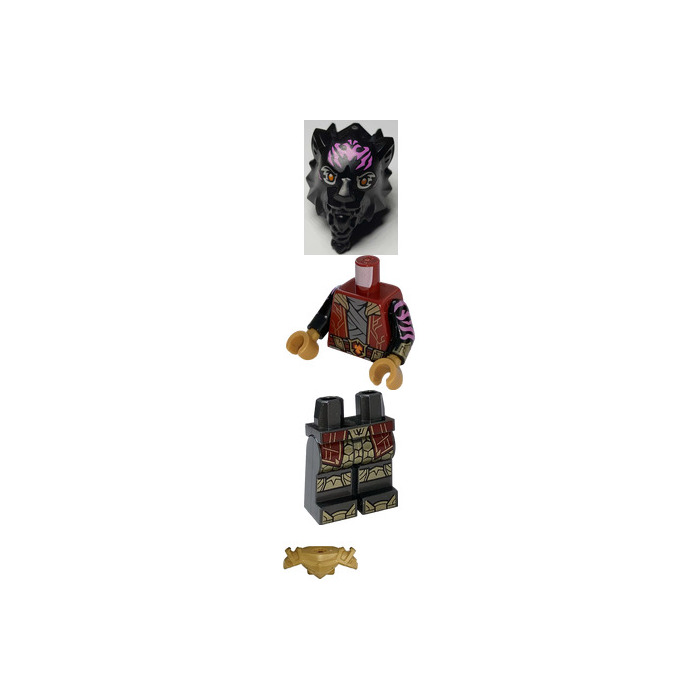 LEGO Lord Ras with Dark Pink Markings and Pearl Gold Shoulder Armor ...